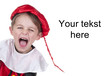 boy dressed up as Dutch black Peter from Sinterklaas