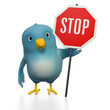 Bluebird with STOP sign