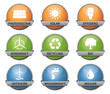 vector buttonset - colored *** green energy
