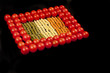 three color pasta like symbol Italian flag three color pasta like symbol Italian flag