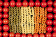 three color pasta like symbol Italian flag three color pasta like symbol Italian flag