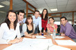 Office workers in a meeting