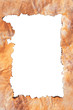 burnt frame in a paper burnt frame in a paper