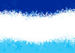 Vector background of many snowflakes and place for text