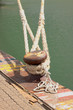 Rope for mooring a boat to a pier, amarrage