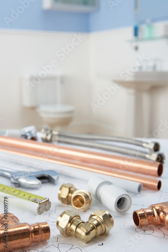 Photo: Plumbing tools and materials Plumbing tools and materials