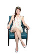 Gorgeous young woman sitting on a chair Gorgeous young woman sitting on a chair