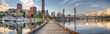 Marina along Willamette River in Portland Oregon Downtown Marina along Willamette River in Portland Oregon Downtown