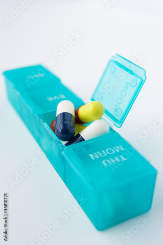 Photo: Pills in organiser Pills in organiser