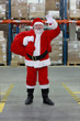 Santa Claus ready for Christmas,waving