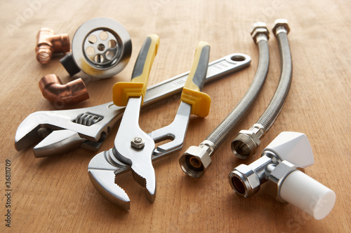 Photo: Plumbing tools and materials Plumbing tools and materials