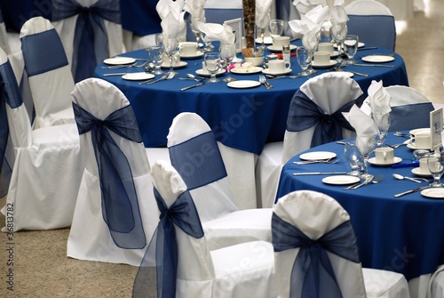 Photo: Tables set for an event Tables set for an event