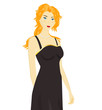 Fashion woman on a isolated background, vector