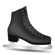 Isolated Black Skate on a White Background