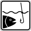 Angeln Fischen Schild Zeichen Symbol Grafik