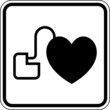Herzschrittmacher Schild Zeichen Symbol Grafik