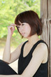 Princess MAIKO Benicio at Japanese temple / face in profile