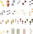 Abdruck, Spur, Pfote, Tatze Abdruck, Spur, Pfote, Tatze