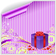 box on the striped sticker