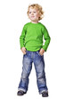 Foto: Kid in jeans and sweater Kid in jeans and sweater