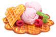 Waffeln mit Eiscreme