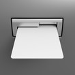 Blank credit card in cash point slot