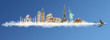 Travel the world clouds concept