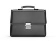 Black leather briefcase