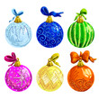 set of christmas balls