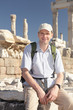 Tourist in ancient city