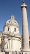 Trajan's Column and church in Rome, Italy Trajan's Column and church in Rome, Italy
