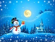 Snowman with the gift