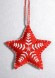 Roter Weihnachtsstern aus Filz