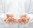 Open hands. Holding, giving, showing concept.