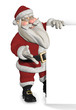Santa Standing Near a Border