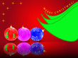 Vector Christmas illustration: fur-tree spheres