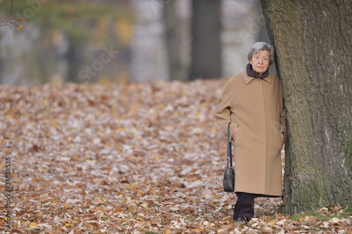 Photo: Autumn Sad Senior Woman II Autumn Sad Senior Woman II