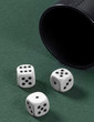 dice and cup