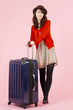 Beautiful asian woman traveling with bag Beautiful asian woman traveling with bag