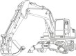 Illustration: contour excavator contour excavator
