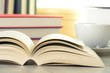 Composition with books on the table Composition with books on the table