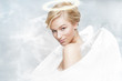 Gorgeous young woman as angel with white wings and aureole Gorgeous young woman as angel with white wings and aureole