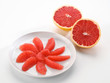 Pink grapefruit slices