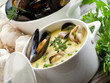mussel soup with saffron and cream sauce mussel soup with saffron and cream sauce