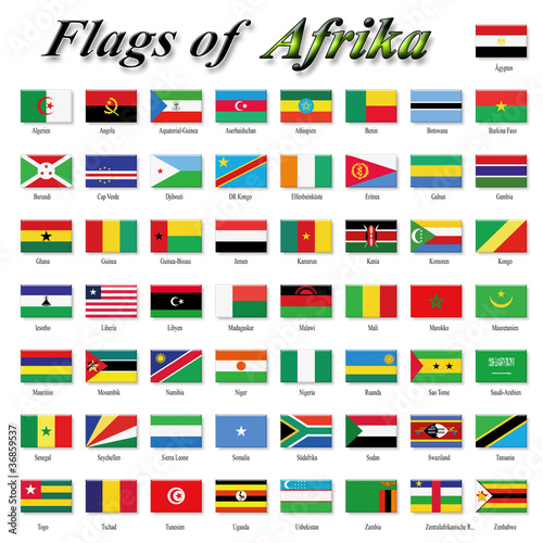 Illustration: Flags of Afrika Flags of Afrika