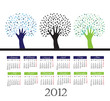 annual calendar for 2012