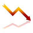 Gradient Red Decline Arrow