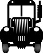 Retro tractor, vector illustration