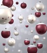 Photo: Christmas balls on background Christmas balls on background