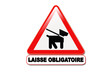 Panneau laisse obligatoire